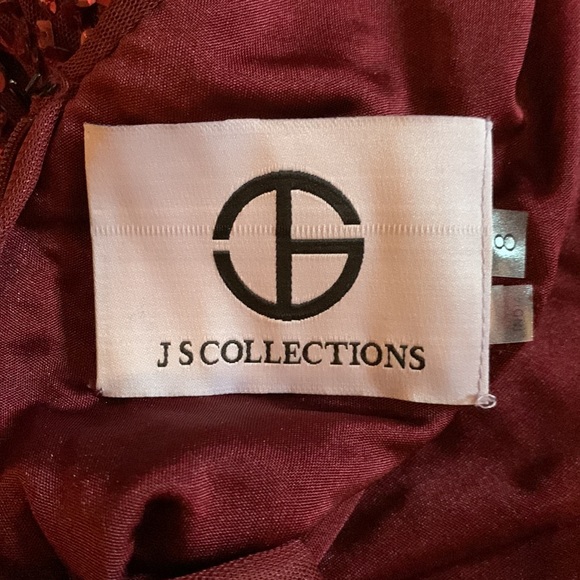 JS Colleo Garnet colored sequin dress - Picture 8 of 8